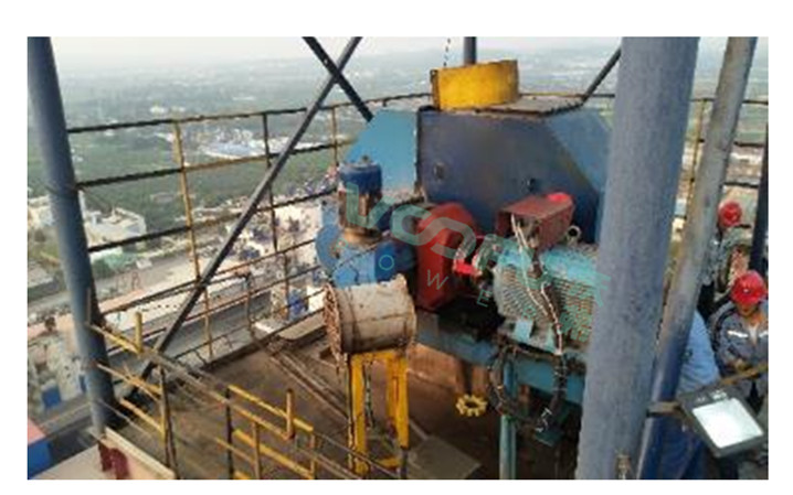 中铝山东水泥厂(1#生料辊45米提升机132kW/1480rpm)